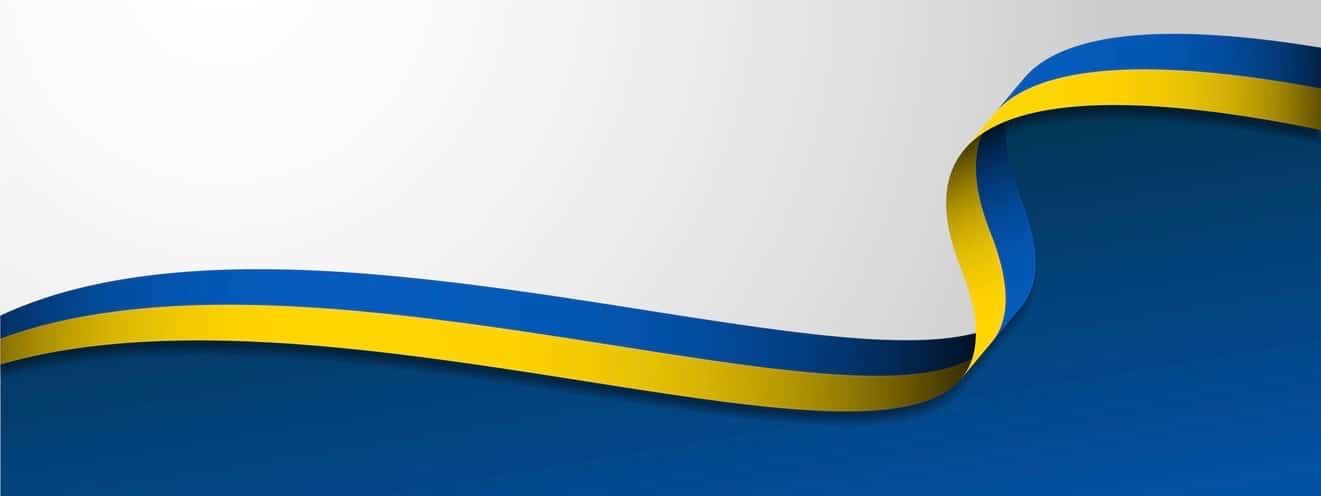 Waving flag of Ukraine.