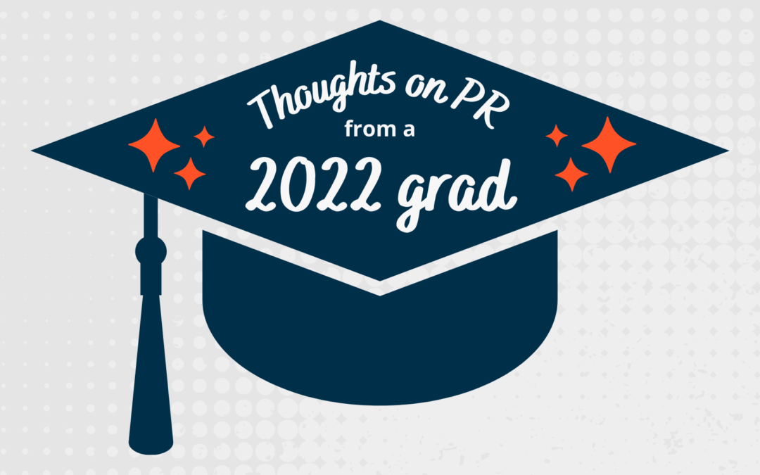 Thoughts on PR from a 2022 grad superimposed on cartoon grad cap