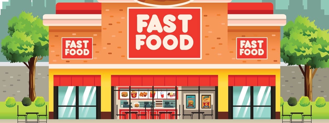 A vector illustration of Fast Food Restaurant