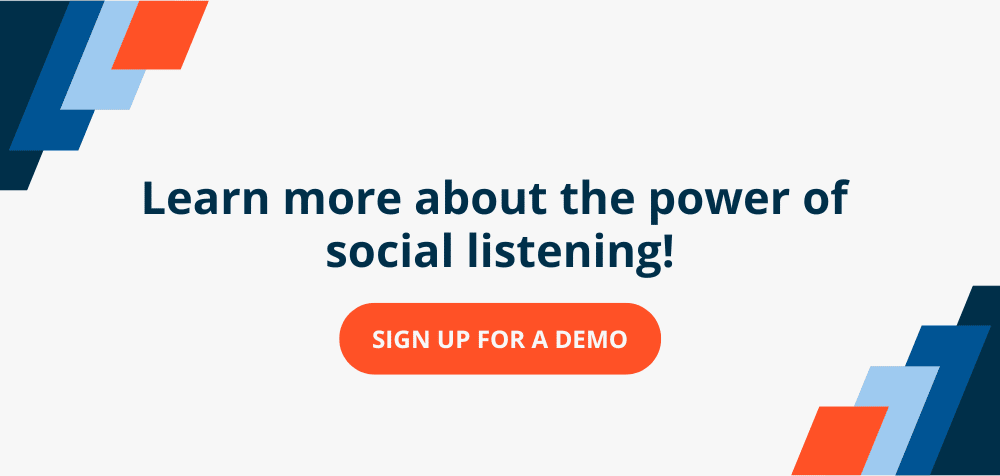 Social listening demo call to action