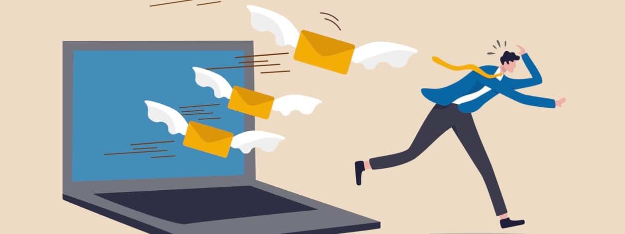 Email overload too many junk mails that reduce efficiency and productivity