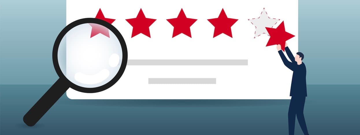 Customer reviews. People rate, online comment, recommend and give 5 stars.