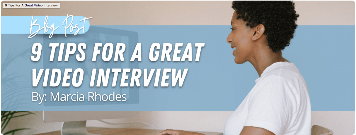 9 tips for a great video interview