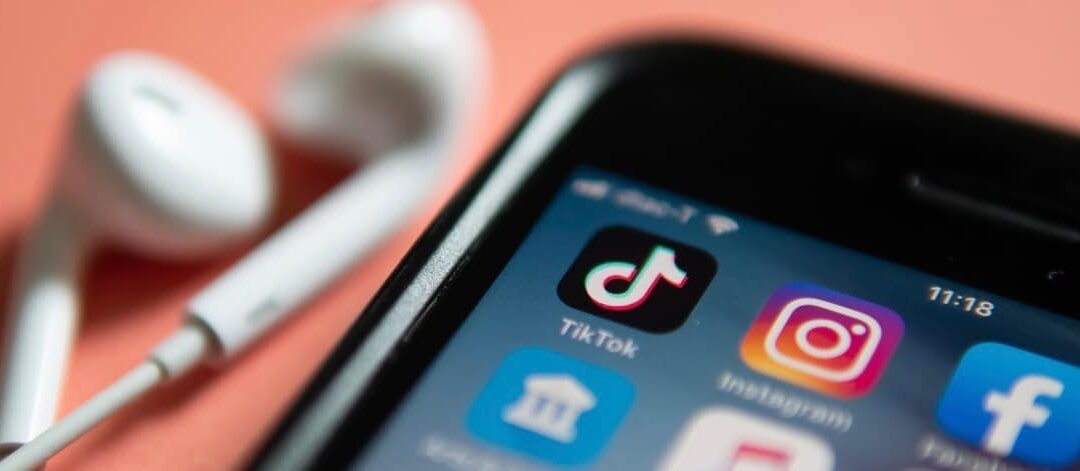 TikTok icon on smartphone