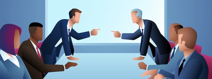 Business people having different opinion and disagreements Business people having a meeting, having different opinion and disagreements.