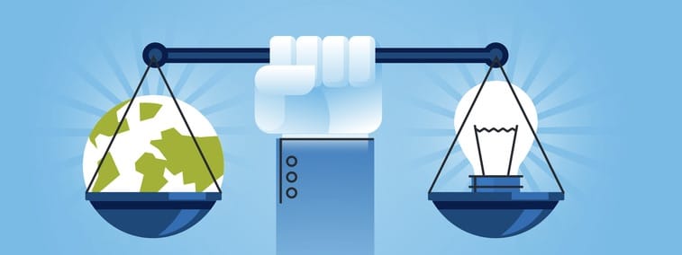 Flat line design website banner of eco-innovations eco-innovations, environmental awareness, sustainable technology, green energy.