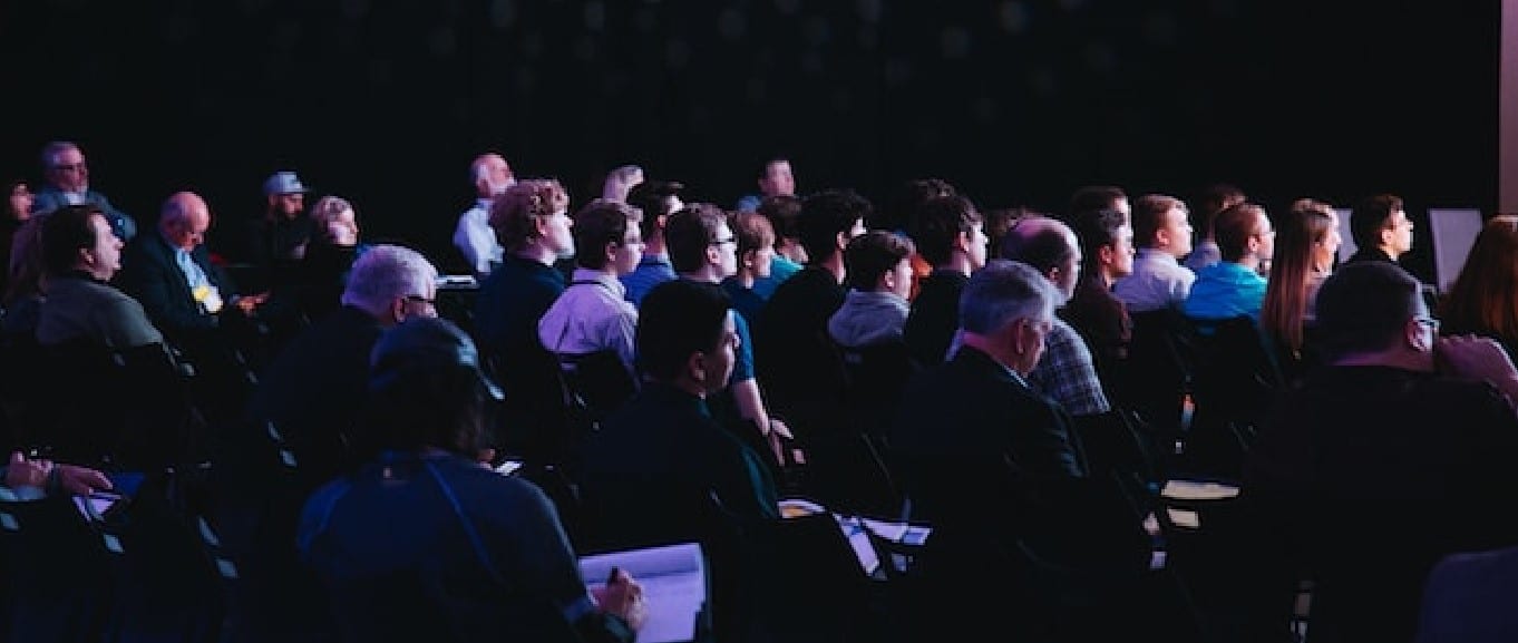 Large group of people at a conference