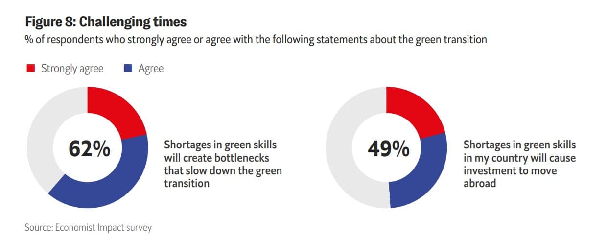 Implementing the green transition: Leaders are largely positive about this sustainability movement, but green skills need overhauling