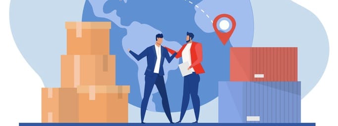 Businessman Shake Hands, Metaphor For Logistics And Business