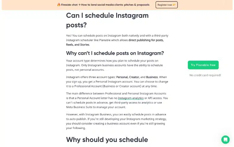 website content