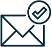 Pitch Acceptance Icon: email with a check
