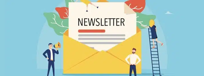 People Use Smartphone And Subscribe And Newsletter