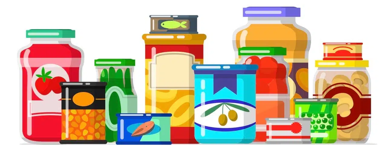 Canned Goods In A Row