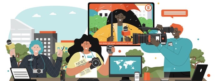 Journalist Broadcast Tv Media News Landing Page