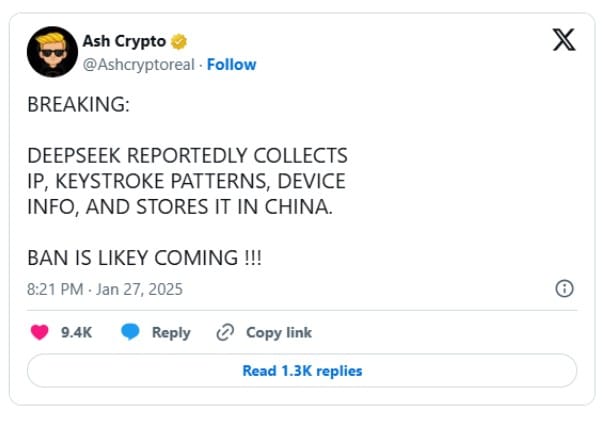 DeepSeek ban