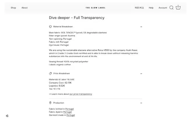 website content