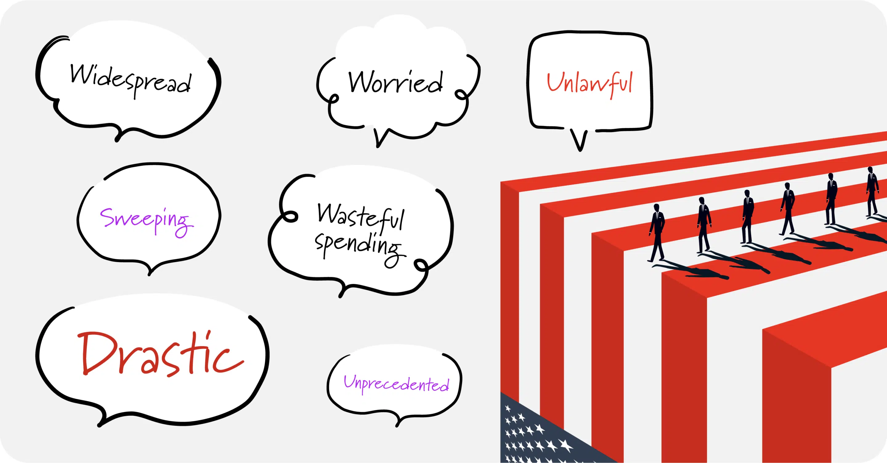 keywords in federal layoffs coverage
