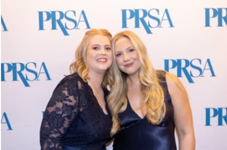 Katie Greenlaw, VP of PR and Influencer Marketing and Mackenzie Fritz, Senior Influencer Marketing Manager represent Rinck Advertising at the annual PRSA Silver Anvil Awards.