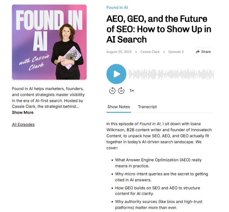 Podcast SEO Page