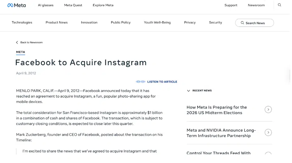 press release examples