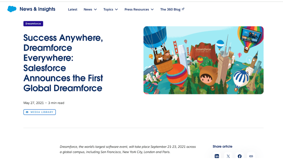 press release examples