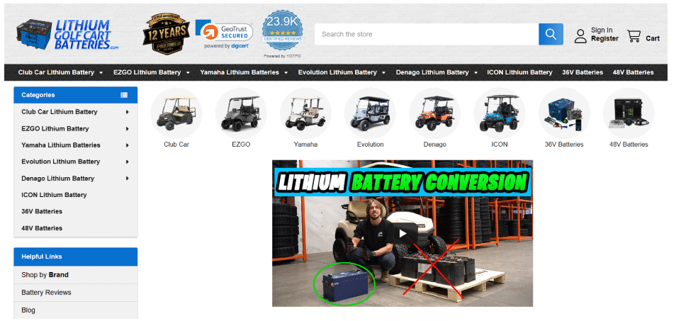 ecommerce website